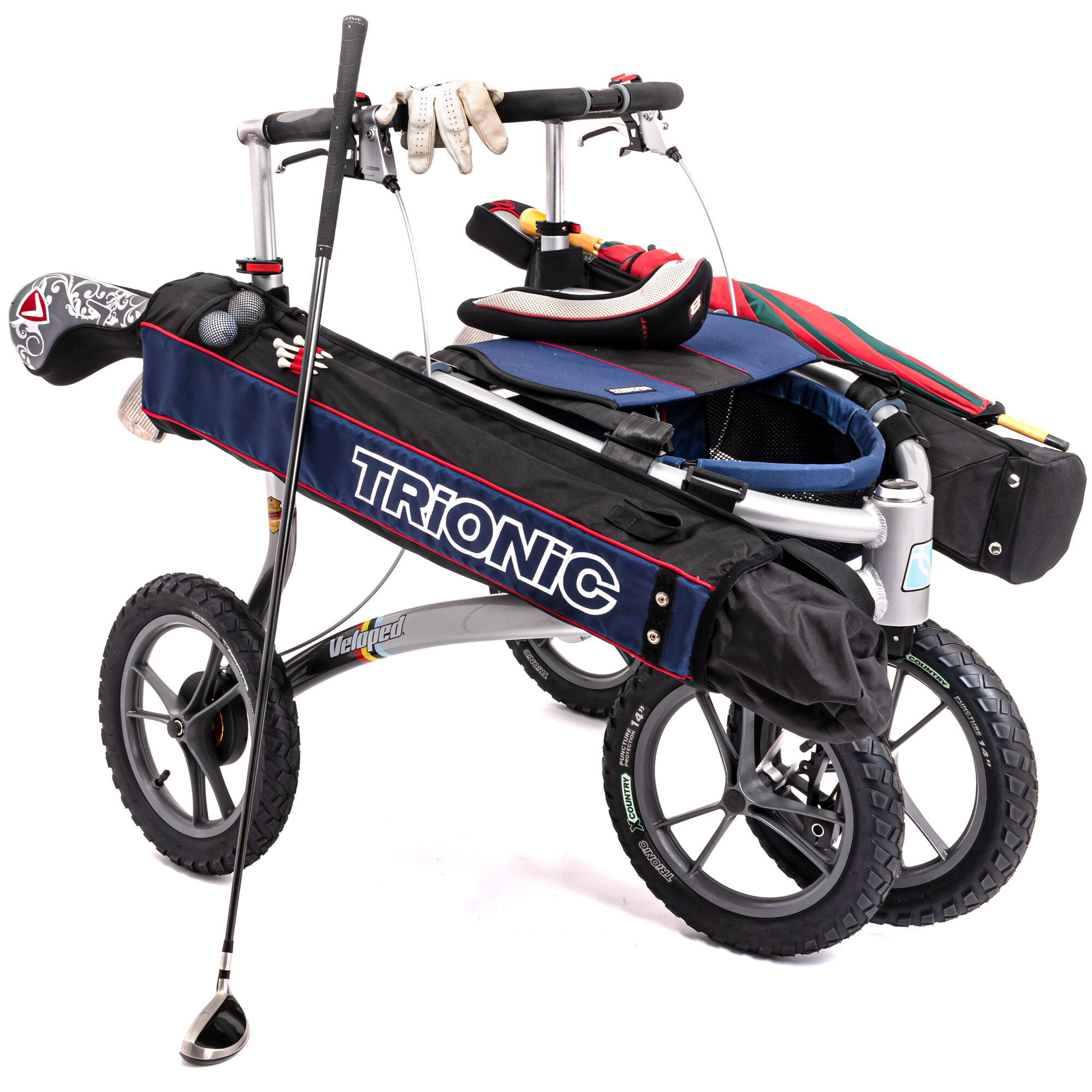 Trionic Veloped Golf pussit tummansininen/musta/punainen